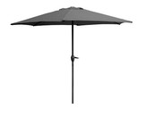 HAPPY GREEN Slunečník s kličkou 230 cm, antracit, černá tyč