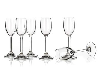 BANQUET CRYSTAL Sada sklenic na likér LEONA 60 ml, 6 ks, OK