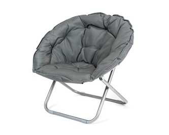 HAPPY GREEN Křesílko skládací ANZIO 80 x 84 x 40 / 78 cm, antracit