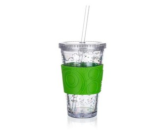 BANQUET Kelímek s chladící vložkou DOUBLE 450 ml, zelený