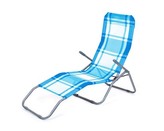 HAPPY GREEN Lehátko plážové, modrá kostka