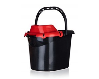 BRILANZ Kbelík plastový 13 l, recyklát, černo-červený