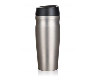 Termohrnek cestovní SUPER VALUE 420 ml, stříbrný