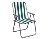 HAPPY GREEN Křesílko plážové, zelený pruh