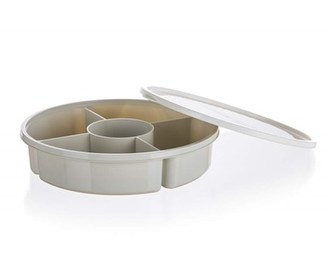 BANQUET Dóza plastová dělená s víkem CULINARIA 25 x 5,5 cm, šedá