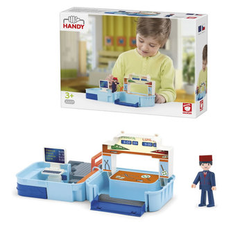 IGRÁČEK HANDY - Nádraží s výpravčím a doplňky