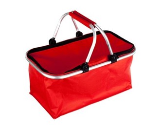 Košík kempingový, červený