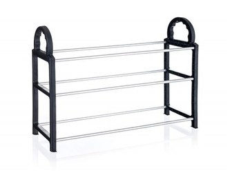 Botník BOLTON 65 x 17 x 42 cm, 3 police, černý