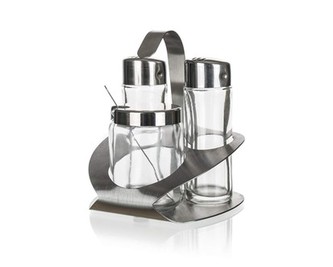 BANQUET Sada solnička, pepřenka, dóza na sýr CULINARIA, 4 ks