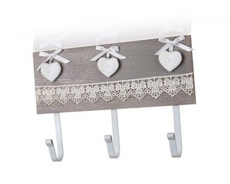 HOME DECOR Věšáček s krajkou se 3 háčky LACEWORK