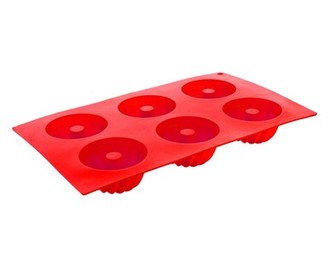 BANQUET Forma na 6 báboviček silikonová CULINARIA Red 29,5 x 17,5 x 3,5 cm
