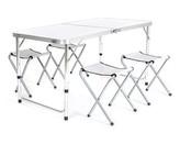 HAPPY GREEN Sada kempingová BILBAO, stůl a 4 skládací židličky
