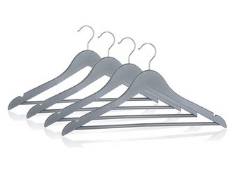 BRILANZ Sada dřevěných ramínek GREY, 4 ks