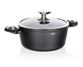BANQUET Kastrol s nepřilnavým povrchem Matte Dark Grey 28 x 12,5 cm, s poklicí