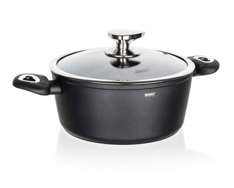BANQUET Kastrol s nepřilnavým povrchem Matte Dark Grey 28 x 12,5 cm, s poklicí