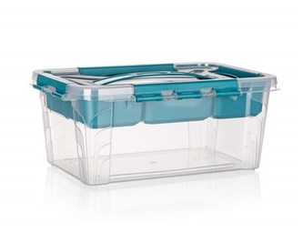 KEEEPER Box úložný s vložkou HUBERT 29 x 19 x 12,4 cm, modrozelený