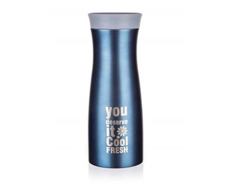 BANQUET Hrnek cestovní METALLIC 380 ml, modrý