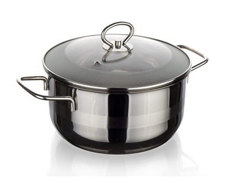 BANQUET Kastrol nerezový MATTE New Line 22 cm, 4,0 l, s poklicí