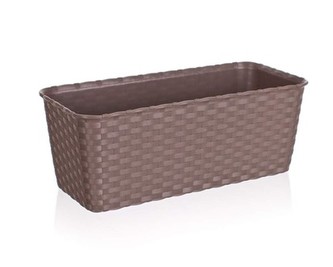 Truhlík samozavlažovací 30 cm, světle hnědý