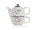 BANQUET Konvička keramická se šálkem SWEET HOME, OK