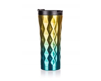 BANQUET Hrnek cestovní dvoustěnný GINSTER 450 ml, zlato-modrý