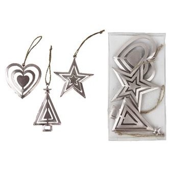 Kovové ozdoby 3 ks K1688