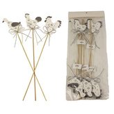 Dřevené dekorace zápich, 6ks D2128