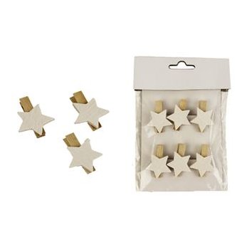 Hvězdičky klip, 6 ks X1632