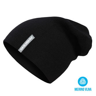 Pánská merino čepice Merhat 2 černá - L-XL Pánská merino čepice Merhat 2 černá - L-XL