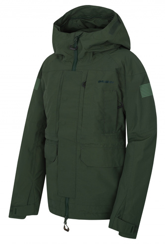 Dětská hardshell plněná bunda Nigalo K tm. khaki - 164