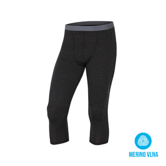 Merino termoprádlo Pánské 3/4 kalhoty černá - S Merino termoprádlo Pánské 3/4 kalhoty černá - S