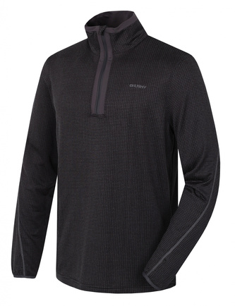 Pánská mikina s rolákem Artic M černá/tm. šedá - M