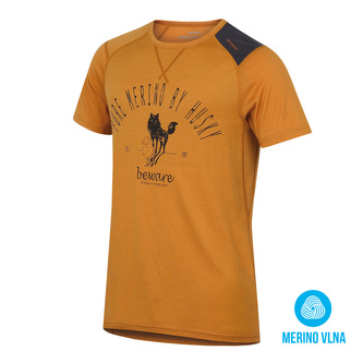 Merino termoprádlo Triko krátké pánské Sheep hnědooranžová - XXL