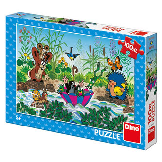 Puzzle Krtek Krtečkova plavba 47x33cm 100 dílků XL v krabici 27x19x4cm
