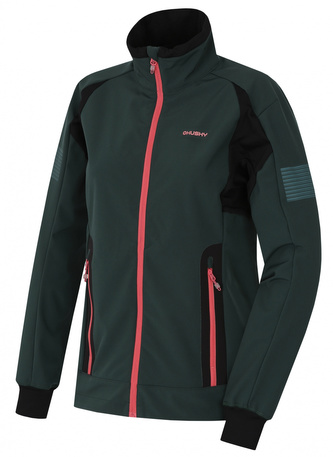 Dámská softshell bunda Scooby L černozelená - L Dámská softshell bunda Scooby L černozelená - L