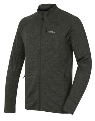 Pánská mikina z merino vlny Alou M khaki - XL