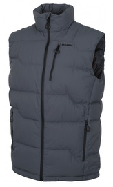 Pánská péřová vesta na zip Deep M tm. šedá - M