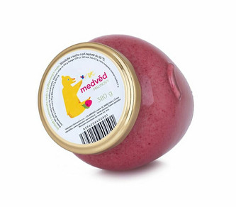Včelařství Domovina Medvěd malinový - med s malinami 75 g