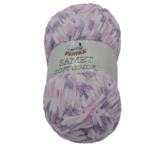 Příze SAMET - růžová, fialová, bílá - 100g / 100 m