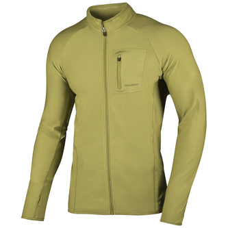 Pánská mikina Tarr zip M žlutozelená - XXL