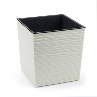 Plastový květináč Juka vroubek 190x190 mm, krémový