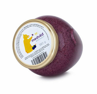 Včelařství Domovina Medvěd borůvkový - med s borůvkami 380 g