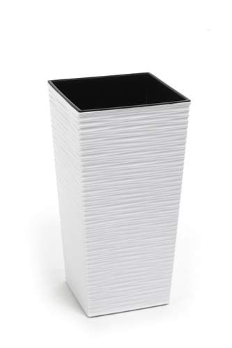 Plastový květináč Finezia vroubek 190x190 mm, bílý