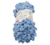 Příze PUFFY - modrošedá - 100g / 9 m