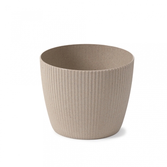 Plastový květináč Magnolia eco coffee jumper 140 mm, latte
