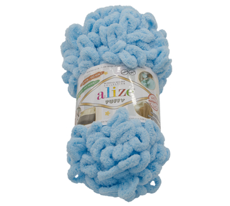 Příze PUFFY - světle modrá - 100g / 9 m