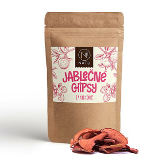 Natu Jablečné chipsy jahodové 45 g