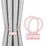 Dekorační ozdobná spona na závěsy s magnetem HANOI růžová Mybesthome 2 kusy v balení