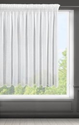 Dekorační krátká záclona s jemnou strukturou s řasící páskou na žabky SOFINKA bílá ( 1 kus) 300x145 cm MyBestHome