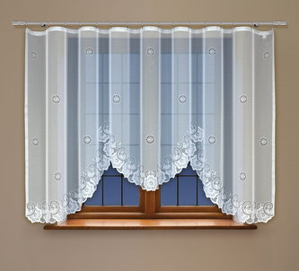 Dekorační žakárová záclona s řasící páskou YULIANA 160 bílá 300x160 cm MyBestHome